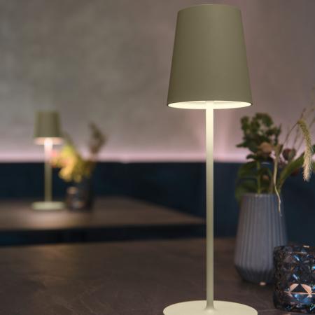 SLV 1007696 VINOLINA TWO Tischleuchte Akku IP65 2200/2700/3000K TOUCH grün